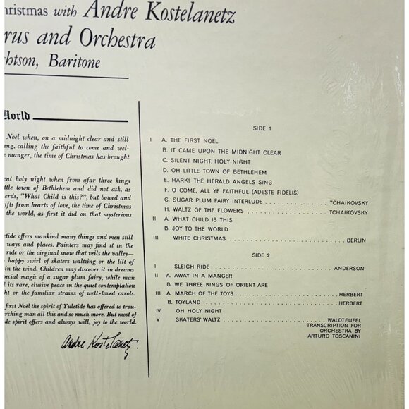 Andre Kostelanetz Joy To The World Christmas Music LP Earl Wrightson Baritone - Picture 6 of 6